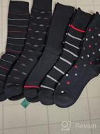 img 1 attached to 6 Pack Men'S Black Patterned Combed Cotton Dress Socks For Size 10-13, Casual Mid Calf Length review by John Hashman