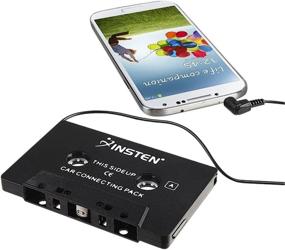 img 2 attached to INSTEN 3.5Mm Universal Car Audio Cassette To Aux Adapter For Smartphones, Cassette Adapter For Car, 3-Feet Cord