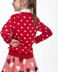 img 1 attached to Girls Valentine Sweater 100% Cotton Kids Pullover - BOBOYOYO Toddler Heart Knit Winter Clothes Top Light