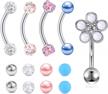lauritami 16g rook piercing jewelry rook earrings stainless steel daith surface tragus piercing jewelry curved barbell eyebrow rings horseshoe hoop earring cartilage helix conch piercing jewelry logo