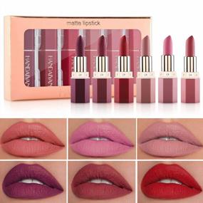 img 4 attached to Wismee Velvet Lipstick Set For Women - Long-Lasting, Nutritious, And Soft Lip Stick With 6 Shades Of Beautiful Matte Makeup - Cosmetic Set For Beauty