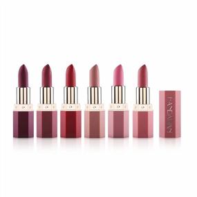 img 3 attached to Wismee Velvet Lipstick Set For Women - Long-Lasting, Nutritious, And Soft Lip Stick With 6 Shades Of Beautiful Matte Makeup - Cosmetic Set For Beauty