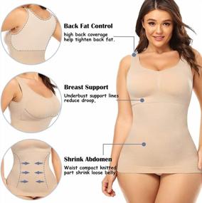 img 2 attached to Vaslanda Women Shaper Cami: Built-In Bra Shapewear Tank Top For Tummy Control & Slimming Compression