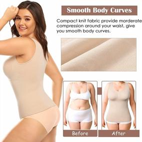 img 3 attached to Vaslanda Women Shaper Cami: Built-In Bra Shapewear Tank Top For Tummy Control & Slimming Compression