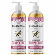 refresh & rejuvenate with beessential grapefruit body wash - 2 pack, 16 oz sulfate-free gel for men & women with essential oils logo