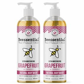 img 4 attached to Refresh & Rejuvenate With Beessential Grapefruit Body Wash - 2 Pack, 16 Oz Sulfate-Free Gel For Men & Women With Essential Oils