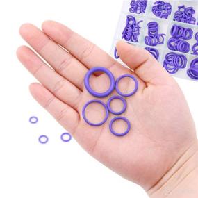 img 2 attached to 🔧 Glarks 18 Sizes 270Pcs Purple Rubber O-Ring Kit for Auto Air Conditioning Compressor Seals Repair in Vehicles