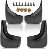 premium 4-piece set of front and rear side mud flaps splash guards replacement for volkswagen jetta 2006-2009 (excluding 2006 model) logo