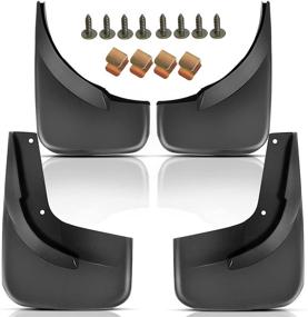 img 4 attached to Premium 4-Piece Set of Front and Rear Side Mud Flaps Splash Guards Replacement for Volkswagen Jetta 2006-2009 (excluding 2006 model)