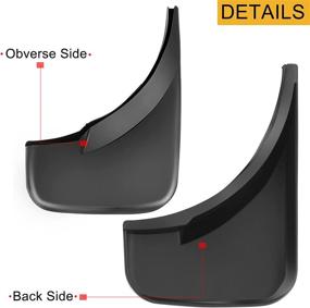 img 1 attached to Premium 4-Piece Set of Front and Rear Side Mud Flaps Splash Guards Replacement for Volkswagen Jetta 2006-2009 (excluding 2006 model)