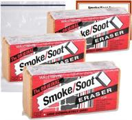 absorene smoke soot eraser sponge 3 pack: effective cleaning solution with storage bag and instruction card logo