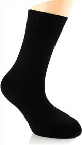 img 1 attached to Womens' Bamboo Mid-Calf Socks - Pack Of 3 Seamless Plain Dress Socks From LAETAN