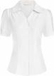 retro chic: belle poque women's polka dot short sleeve blouse tops logo