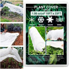 img 4 attached to Reusable Rectangle Plant Blanket For Cold Weather Snow Protection - 10Ft×33Ft Frost Protection Floating Row Cover, Winterize Cover For Garden Plant Covers Freeze Protection