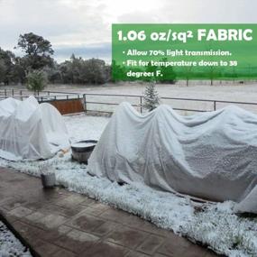 img 1 attached to Reusable Rectangle Plant Blanket For Cold Weather Snow Protection - 10Ft×33Ft Frost Protection Floating Row Cover, Winterize Cover For Garden Plant Covers Freeze Protection