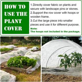 img 2 attached to Reusable Rectangle Plant Blanket For Cold Weather Snow Protection - 10Ft×33Ft Frost Protection Floating Row Cover, Winterize Cover For Garden Plant Covers Freeze Protection
