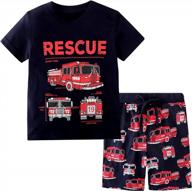 toddler boy summer outfit 2-piece t-shirt and pants set cotton short sets logo