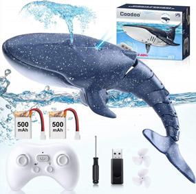 img 4 attached to Remote Control Whale Shark RC Boat - New Pool Toy For Kids Ages 8-12 With 2 Batteries, Ideal For Outdoor Play: 6+ Year Old Boys And Girls.
