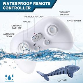 img 2 attached to Remote Control Whale Shark RC Boat - New Pool Toy For Kids Ages 8-12 With 2 Batteries, Ideal For Outdoor Play: 6+ Year Old Boys And Girls.