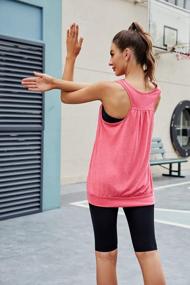 img 1 attached to Women'S Workout Tops: SimpleFun Racerback Sleeveless Scoop Neck Loose Fit Athletic Yoga Tank Tops