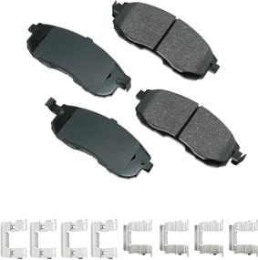 img 1 attached to 🔵 Akebono ACT815A Ceramic Front Disc Brake Pads – Enhanced Performance and Durability in Grey