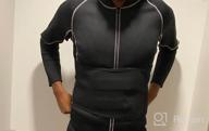 img 1 attached to Men'S Hot Sweat Body Shaper Sauna Suit Jacket With Waist Trainer For Weight Loss, Zipper Closure, Long Sleeve Workout Tank Tops By TAILONG review by Jacob Morrison