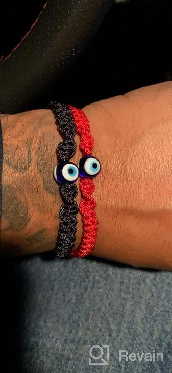 img 1 attached to 💫 Tarsus Adjustable Bracelet - Big Evil Eye Kabbalah Red String Amulet Nazar for Family, Couples, Best Friends - Women, Men, Girls review by Emilio Wallace