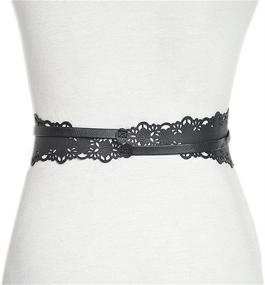 img 2 attached to 🌸 Womens Leather Flower Hollow Around Dresses: The Perfect Women's Accessory - Belts!