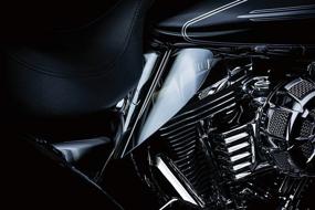 img 2 attached to 🔥 Enhance Your Harley-Davidson Touring Motorcycle with Kuryakyn 1316 Heat Deflector Saddle Shields - Reflective Smoke (1 Pair)