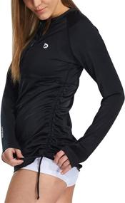 img 3 attached to Baleaf Half Zip Protection Rashguard Adjustable Women's Clothing : Swimsuits & Cover Ups