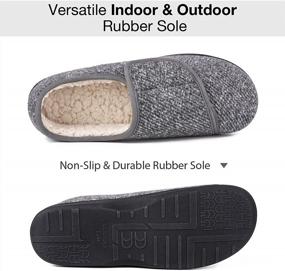 img 3 attached to Comfortable & Warm Diabetic Slippers With Memory Foam For Men - Perfect For Arthritis, Edema & Swollen Feet