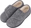 comfortable & warm diabetic slippers with memory foam for men - perfect for arthritis, edema & swollen feet logo