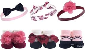 img 4 attached to 👑 Hudson Baby Girl's Headband and Socks Giftset: Adorable Accessories for Your Little Princess