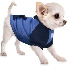 img 4 attached to 👕 SZAT PRO Teacup Dog Hoodies, 100% Cotton Puppy Clothes for Small Dogs and Cats, Chihuahua Clothes Pullover Sweaters for Petite Dog Boys and Girls - Blue, XXX-Small Size