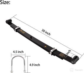 img 2 attached to 🚗 10L0L Heavy Duty Rear Leaf Spring 3 Leaf for Club Car Precedent 2004-up Golf Cart - Enhanced Performance and Durability!