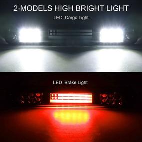 img 3 attached to Chrome Housing Smoked Lens 3rd Brake Light for 88-99 Chevy/GMC C1500 C2500 K1500 K2500 Silverado Blazer - LED Cargo Lamp High Mount Stop Light