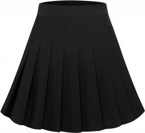 img 4 attached to High Waisted Pleated Skirts For Women - DRESSTELLS Mini Skater, Tennis, And A-Line Styles Available