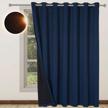 wontex navy 100% blackout curtains for bedroom, living room & patio – large 100"x84" thermal insulated room dividers with grommet panels logo