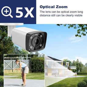img 2 attached to Outdoor Surveillance Camera With 5X Optical Zoom, 4MP Varifocal Motorized Lens, And 196Ft IR Night Vision - PoE IP Bullet Camera With 128GB SD Card Slot And Weatherproof Design (IP67)