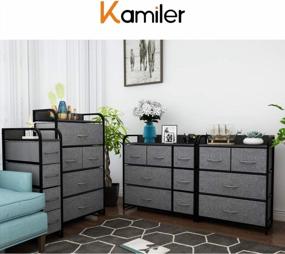 img 3 attached to Kamiler 7 Drawer Dresser And 4 Drawer Dresser Set.Storage Organizer,Tower Unit For Bedroom, Closet, Hallway,Entryway