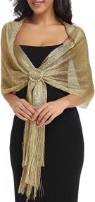 img 4 attached to 👗 Stylish Silver Shawls and Wraps: Elegant Evening Dresses' Perfect Accessories