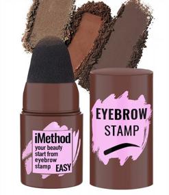 img 3 attached to Effortlessly Perfect Brows With IMethod Eyebrow Stamp And Stencil Kit - Brown Refill Powder Included