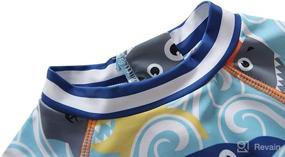 img 2 attached to Kids Baby Shark One Piece Swimsuit Set - Cute Swimwear with Rash Guard, Sunsuit, and UPF 50+ Hat