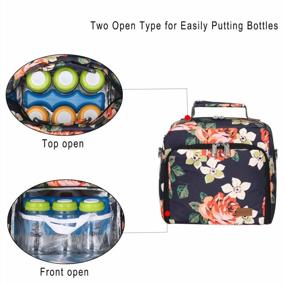 img 3 attached to MBJERRY Insulated Cooler Bottle Bag: Leakproof, Reusable & Stylish For Nursing Women On-The-Go