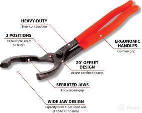 img 1 attached to 🔧 Efficient Small Offset Jaw Oil Filter Pliers: Performance Tool W54057 (1-3/4" to 4")