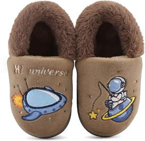 img 3 attached to 👶 Durable Cartoon Toddler Slippers: Perfect Boys' Shoes for Cozy Comfort