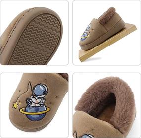 img 1 attached to 👶 Durable Cartoon Toddler Slippers: Perfect Boys' Shoes for Cozy Comfort