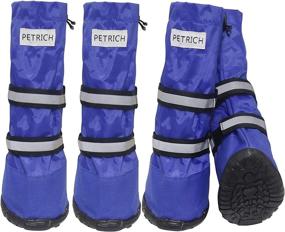 img 4 attached to 🐾 XLYBSST Water Resistant Snow Dog Boots: Warm Lining, Non-Slip Rubber Sole - For Winter Splendor (4PC)