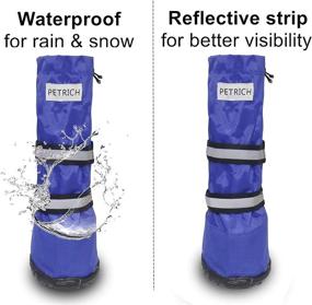 img 2 attached to 🐾 XLYBSST Water Resistant Snow Dog Boots: Warm Lining, Non-Slip Rubber Sole - For Winter Splendor (4PC)