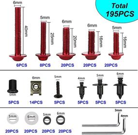 img 2 attached to Upgraded Version Motorcycle Fairing Bolt Kit Complete Windscreen Bodywork Screws Washers Nut Clips Fasteners For Kawasaki Suzuki Ducati (Red)